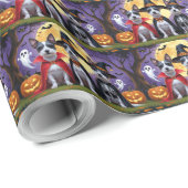 Rat Terrier Honden Pompoen Halloween Grappig Cadeaupapier (Rol Hoek)