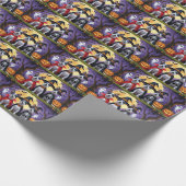 Rat Terrier Honden Pompoen Halloween Grappig Cadeaupapier (Hoek)