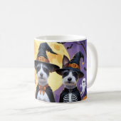 Rat Terrier Honden Pompoen Halloween Grappig Koffiemok (Voorkant rechts)