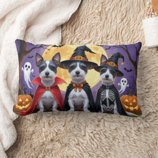 Rat Terrier Honden Pompoen Halloween Grappig Kussen (Deken)