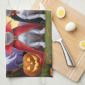 Rat Terrier Honden Pompoen Halloween Grappig Theedoek (Quarter Fold)