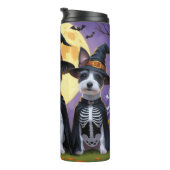Rat Terrier Honden Pompoen Halloween Grappig Thermosbeker (Geroteerd rechts)