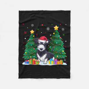 Rat Terrier Hondenliefhebbers Santa Hat Ugly Chris Fleece Deken