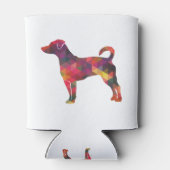 Rat Terrier Hondenras Geo Silhouette Multi Blikjeskoeler (Achterkant)