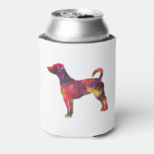 Rat Terrier Hondenras Geo Silhouette Multi Blikjeskoeler (Blikje Achterkant)