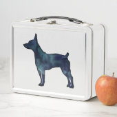 Rat Terrier Hondenras Silhouette Black Waterverf (In situ)