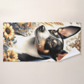  Rat Terrier Illustratie Badhanddoek (Badhanddoek)