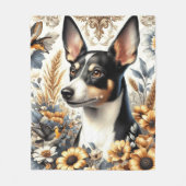 Rat Terrier Illustratie Fleece Deken (Voorkant)