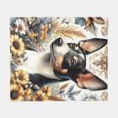 Rat Terrier Illustratie Fleece Deken (Voorkant (Horizontaal))