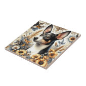  Rat Terrier Illustratie Tegeltje (Zijkant)
