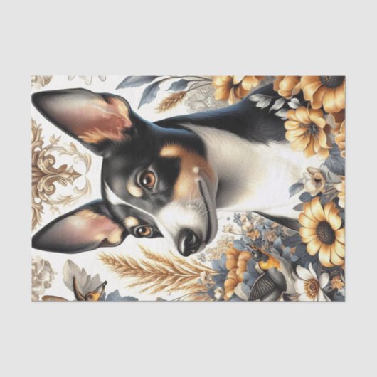 Rat Terrier Illustratie Tissuepapier (Voorkant)