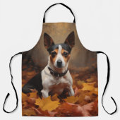 Rat Terrier in herfstbladeren val inspireert Schort (Voorkant)
