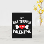 Rat Terrier Is My Valentine Rat Terrier Dog  Kaart (Gele Bloem)