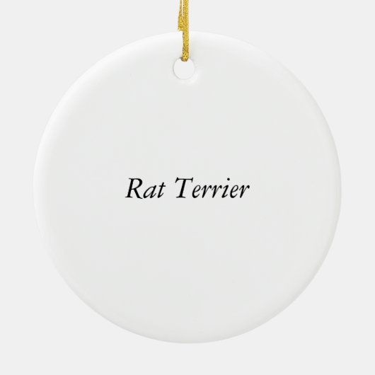 Rat Terrier Keramisch Ornament (Achterkant)