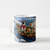 Rat Terrier Kerstboot Vakantie Koffiemok (Voorkant links)
