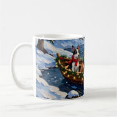 Rat Terrier Kerstboot Vakantie Koffiemok (Links)