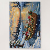 Rat Terrier Kerstboot Vakantie Legpuzzel (Verticaal)