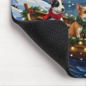 Rat Terrier Kerstboot Vakantie Muismat (Hoek)