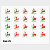 Rat Terrier-kerstcadeautjes Ronde Sticker (Vel)
