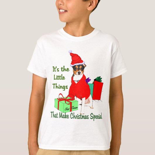 Rat Terrier-kerstcadeautjes T-shirt (Voorkant)