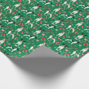 Rat Terrier kerstdogs Holiday Cadeaupapier