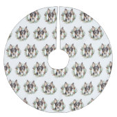 Rat Terrier Kerstkrans Feestelijke Pup Kerstboom Rok (Voorkant)