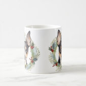 Rat Terrier Kerstkrans Feestelijke Pup Koffiemok (Center)