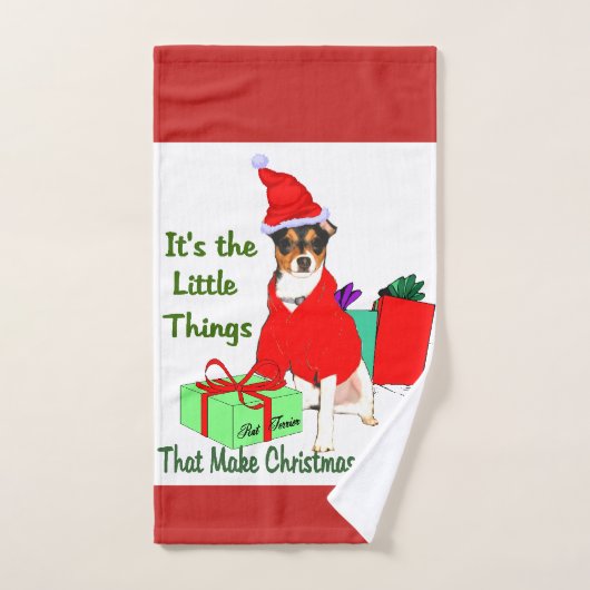 Rat Terrier Kerstmis Bad Handdoek (Handdoek)