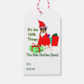 Rat Terrier Kerstmis Cadeaulabel (Voorkant)