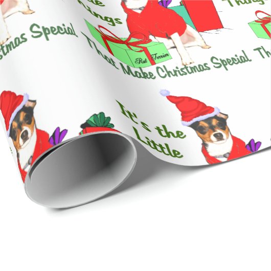 Rat Terrier Kerstmis Cadeaupapier (Rol Hoek)
