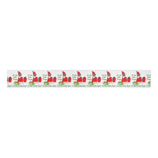 Rat Terrier Kerstmis Grosgrain Lint (Voorkant)