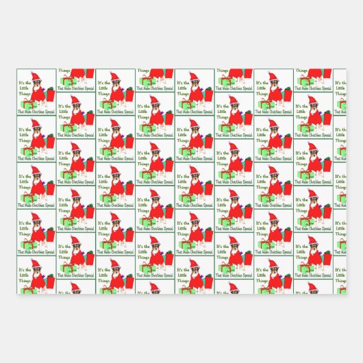 Rat Terrier Kerstmis Inpakpapier Vel (Voorkant 2)