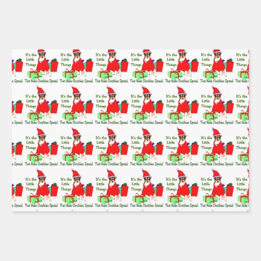 Rat Terrier Kerstmis Inpakpapier Vel (Voorkant)