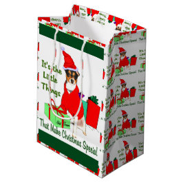 Rat Terrier Kerstmis Medium Cadeauzakje