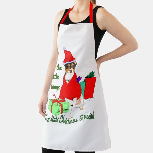 Rat Terrier Kerstmis Schort (Insitu)
