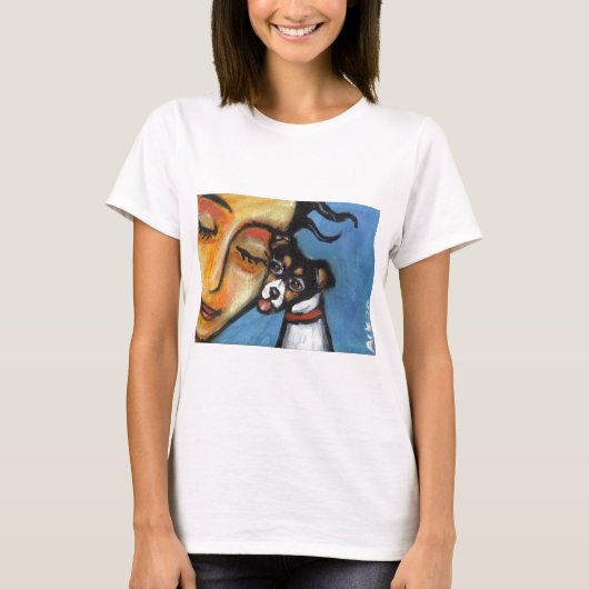 Rat Terrier kiss T-shirt (Voorkant)