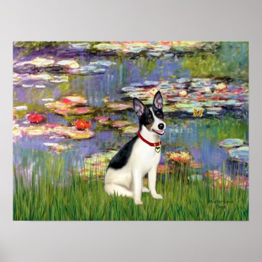 Rat Terrier - Lelies 2 Poster (Voorkant)