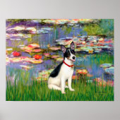 Rat Terrier - Lilies 2 Poster (Voorkant)