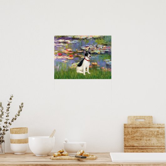 Rat Terrier - Lilies 2 Poster (Keuken)