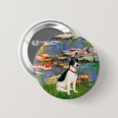 Rat Terrier - Lilies 2 Ronde Button 5,7 Cm (Voorkant /achterkant)