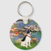 Rat Terrier - Lilies 2 Sleutelhanger (Voorkant)