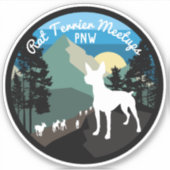 Rat Terrier Meetups PNW - officiële sticker (Voorkant)