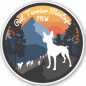 Rat terrier meetups sticker - officieel (Voorkant)