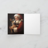 Rat Terrier met Sinterklaas Feestelijke Kerstmis Kaart (Binnen)