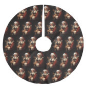 Rat Terrier met Sinterklaas Feestelijke Kerstmis Kerstboom Rok (Voorkant)