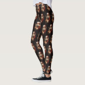 Rat Terrier met Sinterklaas Feestelijke Kerstmis Leggings (Links)