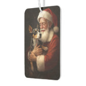 Rat Terrier met Sinterklaas Feestelijke Kerstmis Luchtverfrisser (Links)