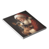 Rat Terrier met Sinterklaas Feestelijke Kerstmis Notitieblok (Schuin)