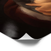 Rat Terrier met Sinterklaas Feestelijke Kerstmis Perfect Poster (Hoek)