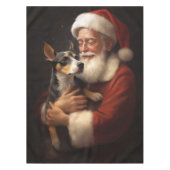 Rat Terrier met Sinterklaas Feestelijke Kerstmis Tafelkleed (Voorkant)